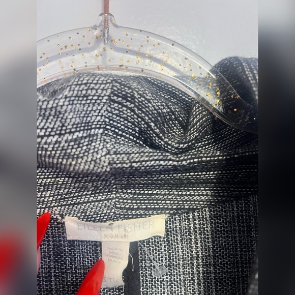 Eileen Fisher 
Color-Block Shawl Collar Lagenlook Jacket One Size $258 - Picture 6 of 7